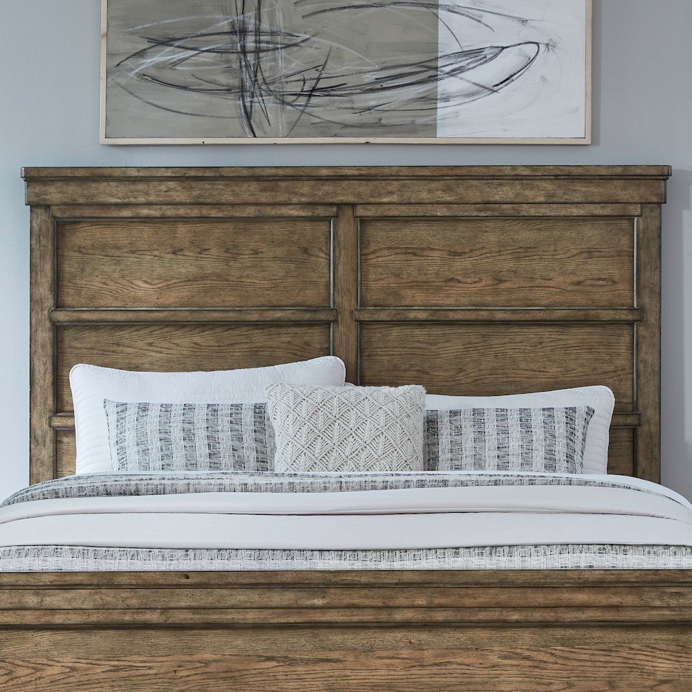 Carolina Park Queen Panel Headboard for Bed Frame Transitional - Amber Brown