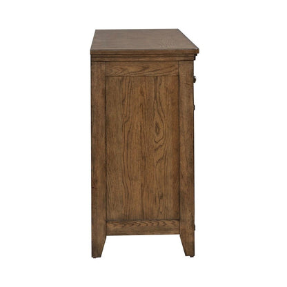 Carolina Park 7 Drawer Bedroom Dresser Transitional - Amber Brown