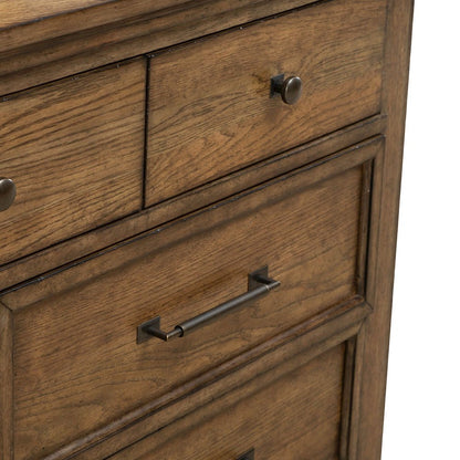 Carolina Park 7 Drawer Bedroom Dresser Transitional - Amber Brown