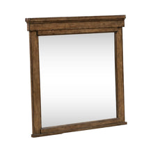 Carolina Park Mirror Transitional Wood Framed 42" x 40" - Amber Brown