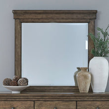 Carolina Park Mirror Transitional Wood Framed 42" x 40" - Amber Brown