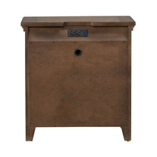King Panel Bed, Dresser & Mirror, Night Stand Bedroom Set - Amber Brown
