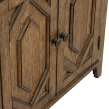 Carolina Park 2 Door Bedside Chest with AC USB Charging Station  - Amber Brown
