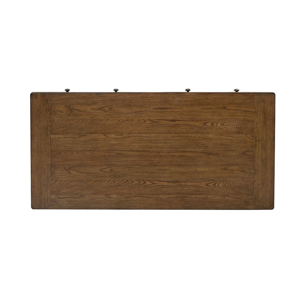 Carolina Park Writing Desk with Keyboard Tray - Amber Brown Oak Wood