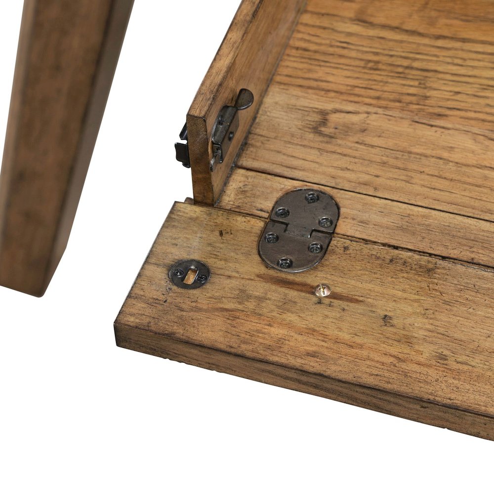 Carolina Park Writing Desk with Keyboard Tray - Amber Brown Oak Wood