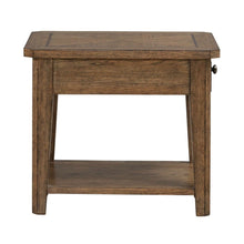 Carolina Park End Table for Living Room - Amber Brown Oak