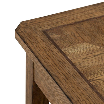 Carolina Park End Table for Living Room - Amber Brown Oak