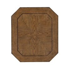 Carolina Park Octagonal End Table for Living Room - Amber Brown Oak