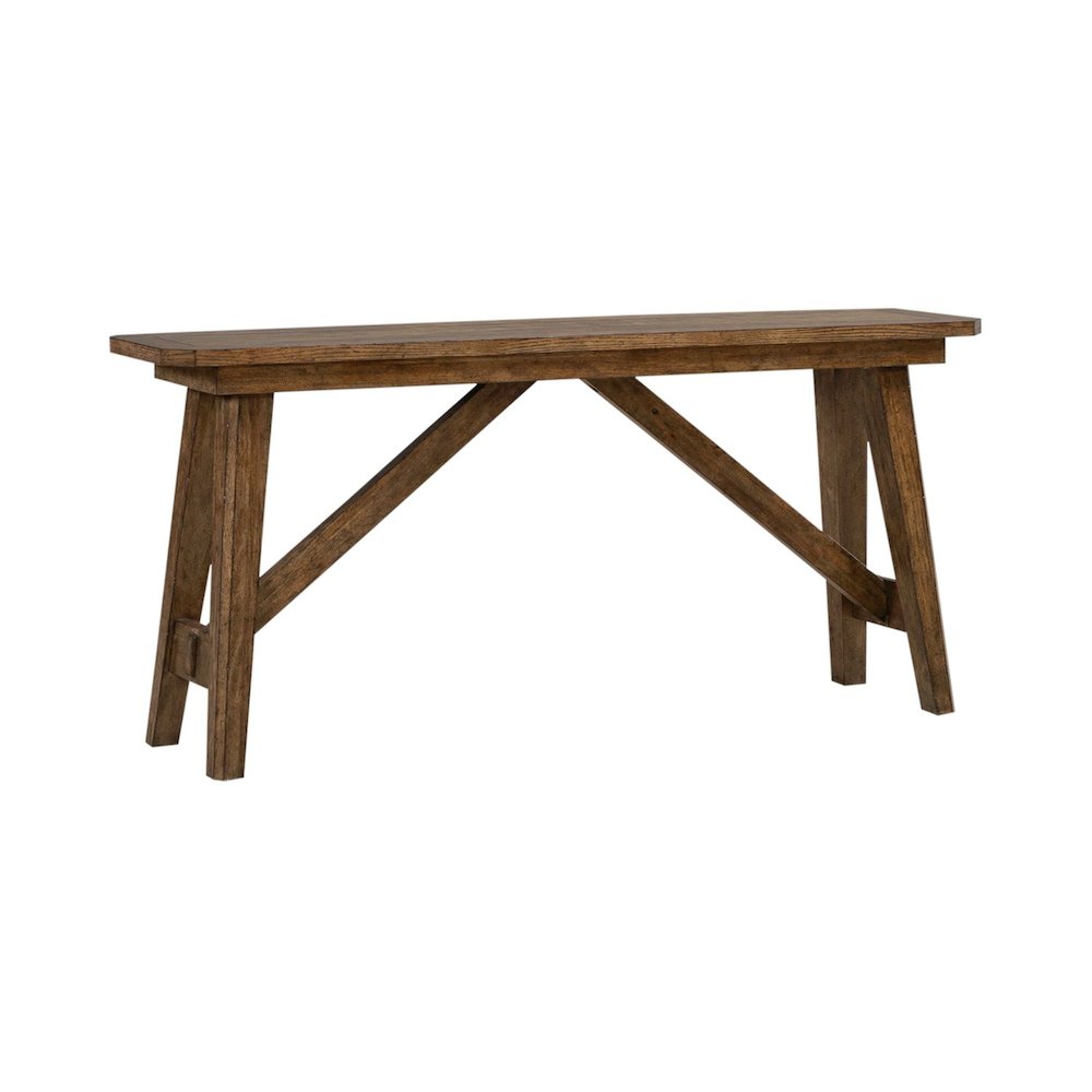 Carolina Park Sofa Table for Living Room - Amber Brown Oak