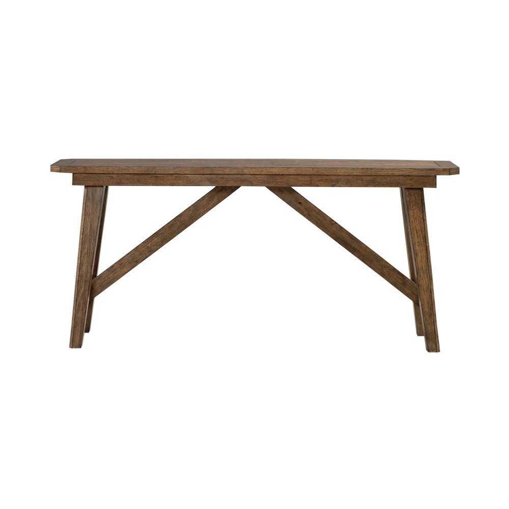 Carolina Park Sofa Table for Living Room - Amber Brown Oak