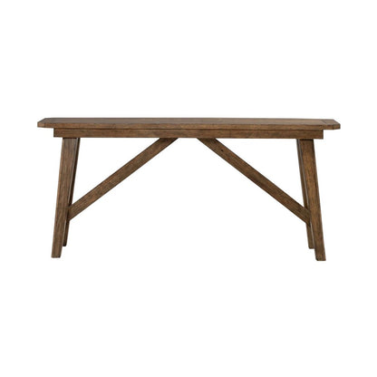 Carolina Park Sofa Table for Living Room - Amber Brown Oak