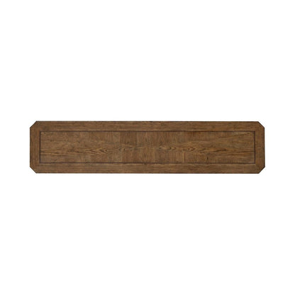 Carolina Park Sofa Table for Living Room - Amber Brown Oak