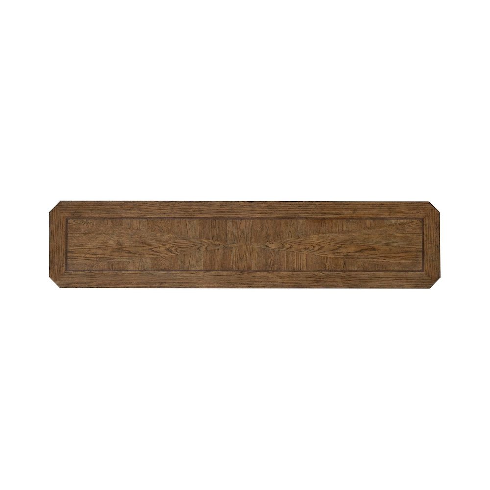 Carolina Park Sofa Table for Living Room - Amber Brown Oak