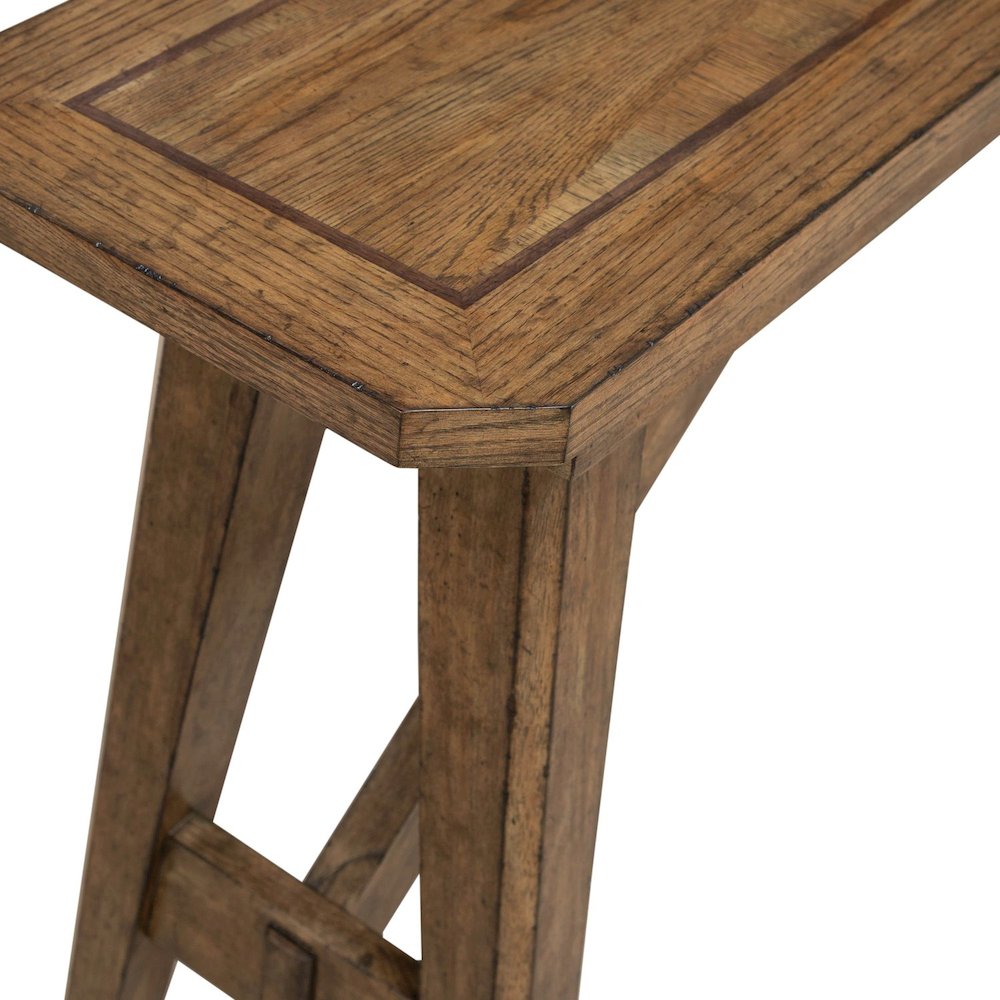 Carolina Park Sofa Table for Living Room - Amber Brown Oak