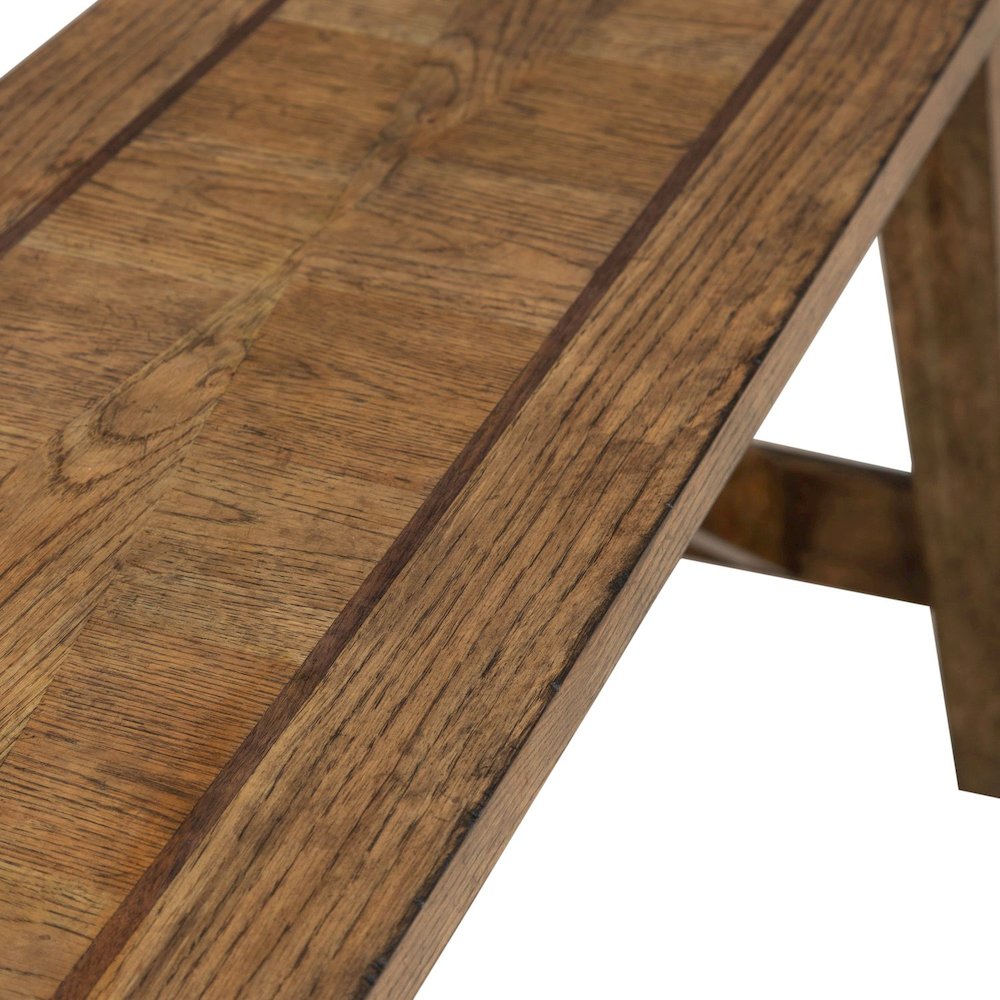Carolina Park Sofa Table for Living Room - Amber Brown Oak
