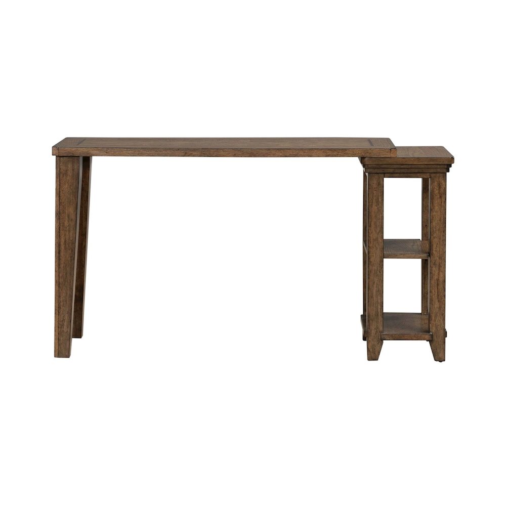 Carolina Park Console Table for Living Room - Amber Brown Oak