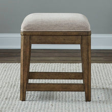 3 Piece Set for Living Room - Console Table, 2 Stools - Amber Brown Oak