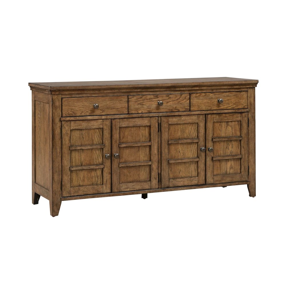 Carolina Park Server Cabinet for Dining Room Storage - Amber Brown