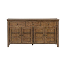 Carolina Park Server Cabinet for Dining Room Storage - Amber Brown