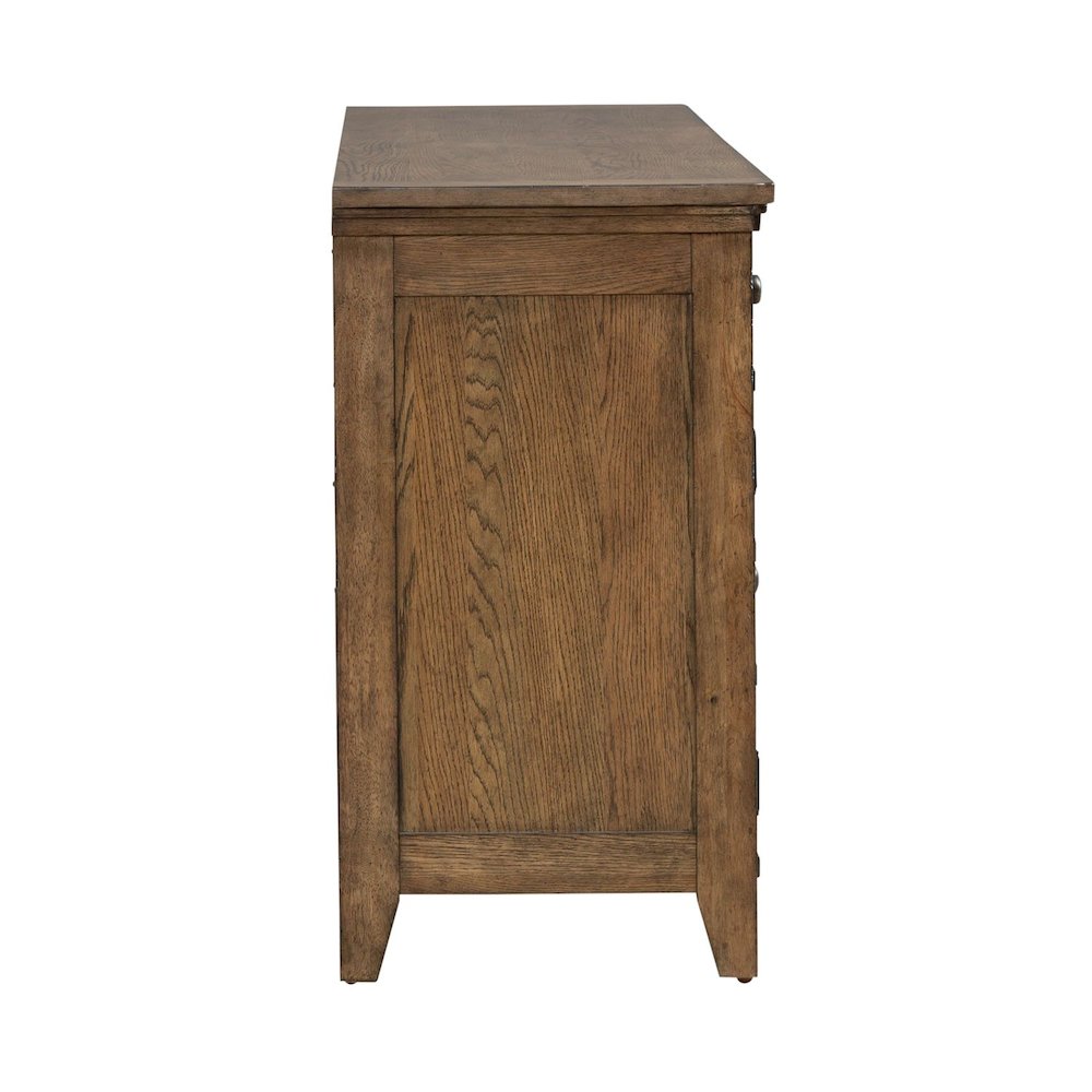 Carolina Park Server Cabinet for Dining Room Storage - Amber Brown