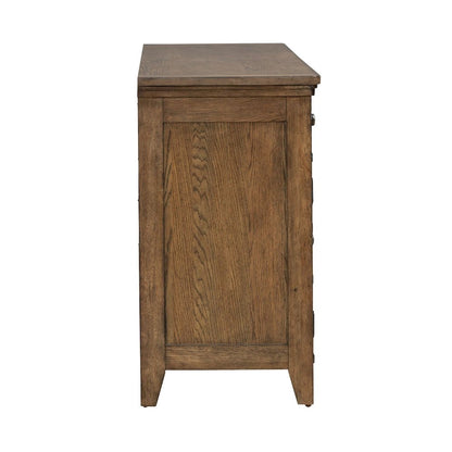 Carolina Park Server Cabinet for Dining Room Storage - Amber Brown