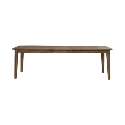 Carolina Park Rectangular Leg Table - Removeable Leaf - Amber Brown