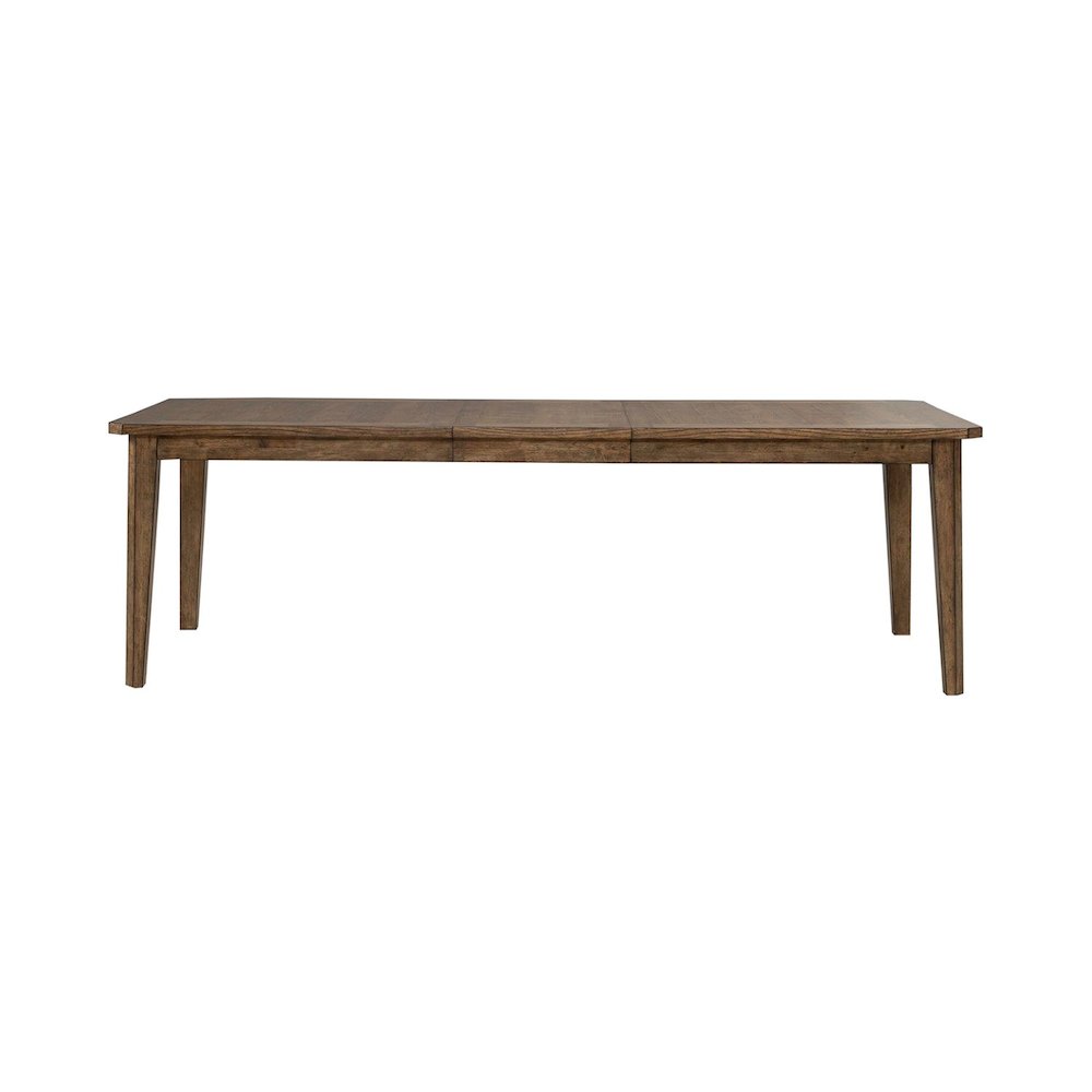 Carolina Park Rectangular Leg Table - Removeable Leaf - Amber Brown