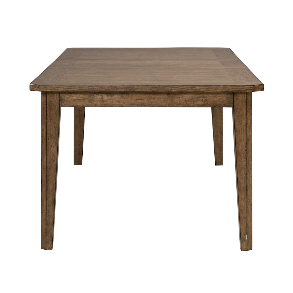 Carolina Park Rectangular Leg Table - Removeable Leaf - Amber Brown