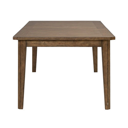 Carolina Park Rectangular Leg Table - Removeable Leaf - Amber Brown
