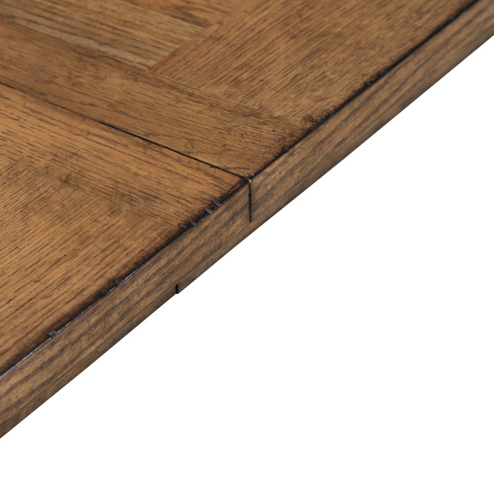 Carolina Park Rectangular Leg Table - Removeable Leaf - Amber Brown