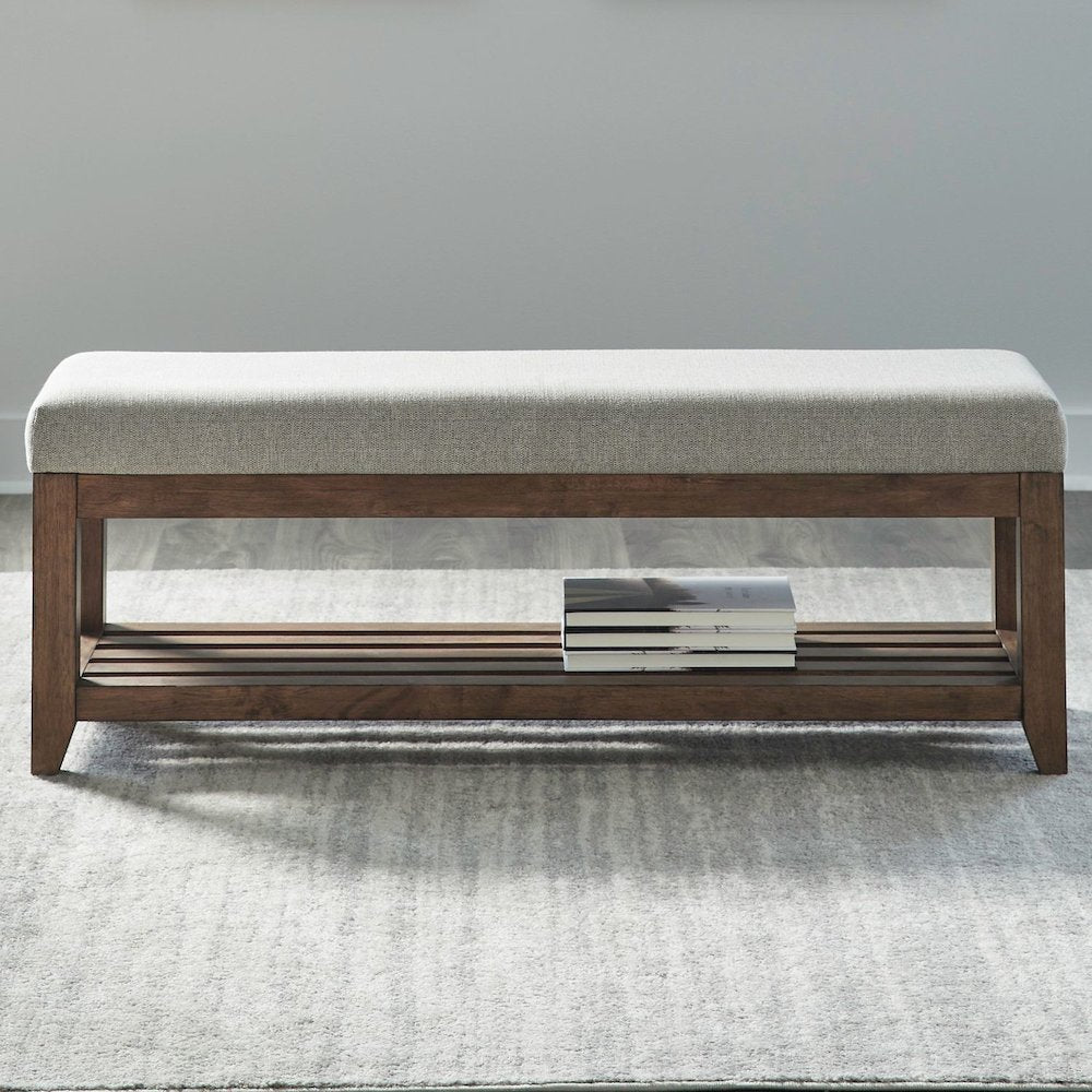 Shaker Lakes Upholstered Bed Bench 19" Height - Harvest Brown