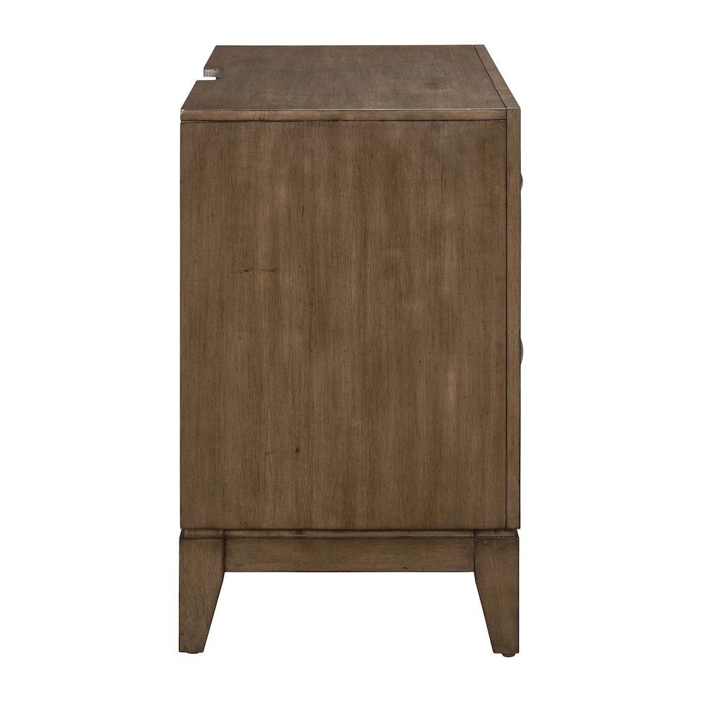 Shaker Lakes Nightstand with AC USB Charging Station - Harvest Brown