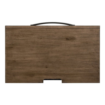 Shaker Lakes Nightstand with AC USB Charging Station - Harvest Brown