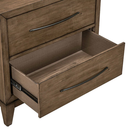 Shaker Lakes Nightstand with AC USB Charging Station - Harvest Brown