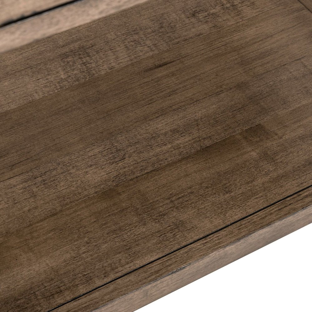 Shaker Lakes Open Nightstand with AC USB Charging Station - Harvest Brown