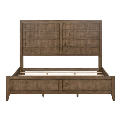 Shaker Lakes California King Panel Bed Frame - Harvest Brown
