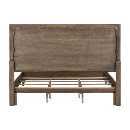 Shaker Lakes California King Panel Bed Frame - Harvest Brown