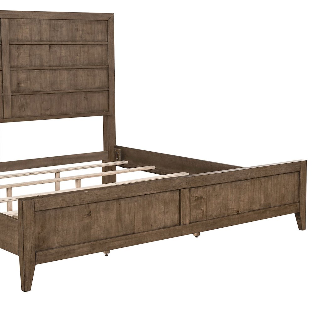 Shaker Lakes California King Panel Bed Frame - Harvest Brown