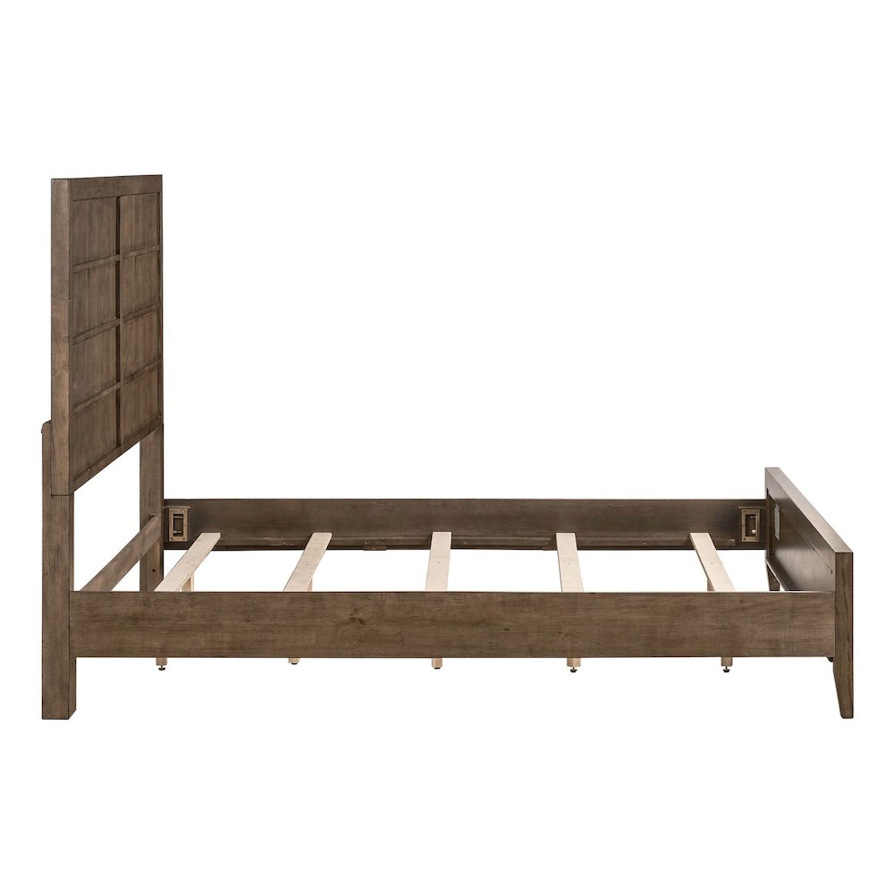 Shaker Lakes King Panel Bed Frame - Harvest Brown