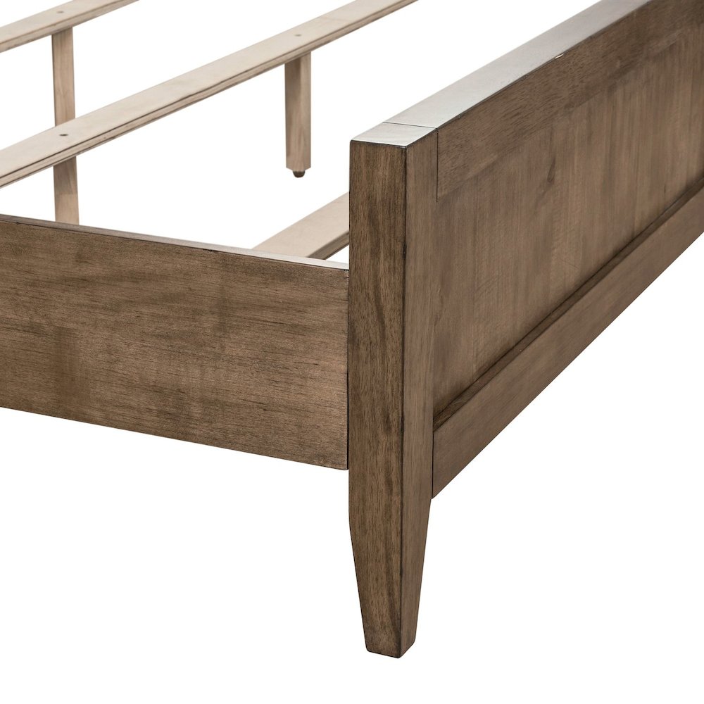 Shaker Lakes King Panel Bed Frame - Harvest Brown