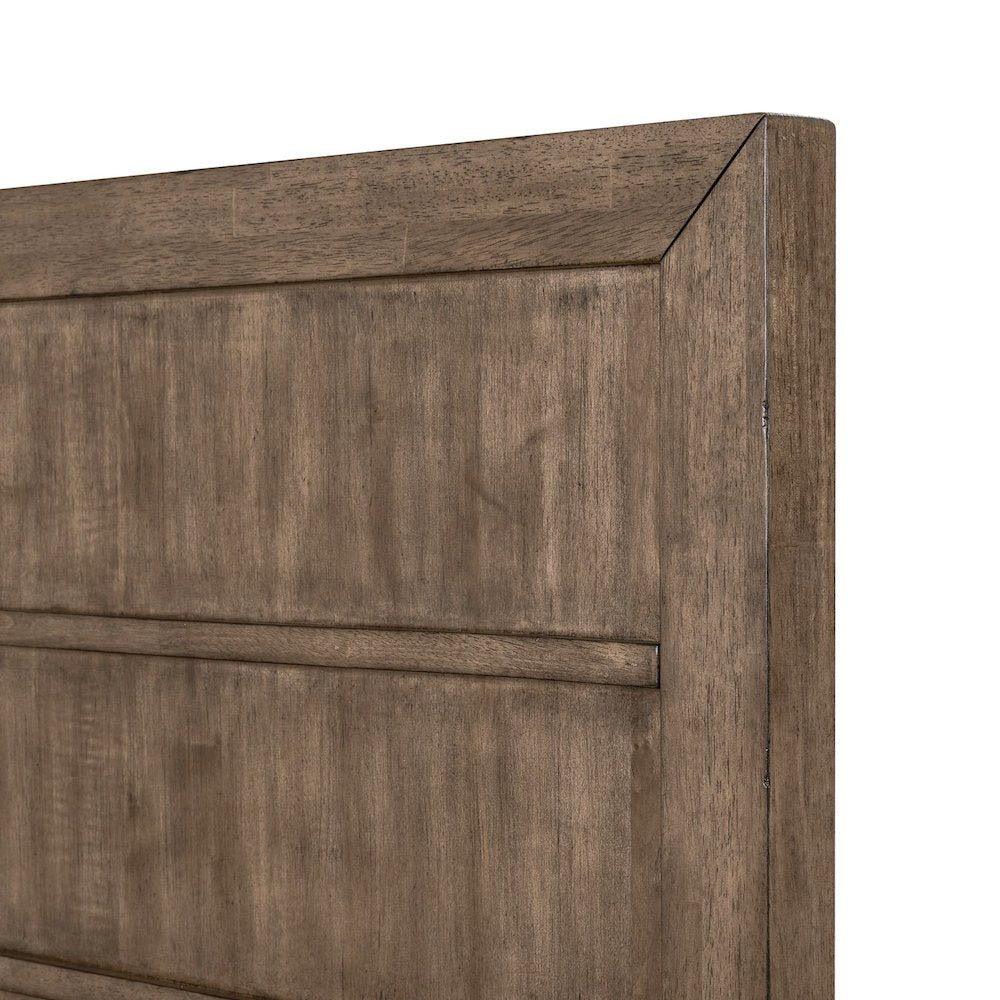 Shaker Lakes Queen Panel Bed Frame - Harvest Brown