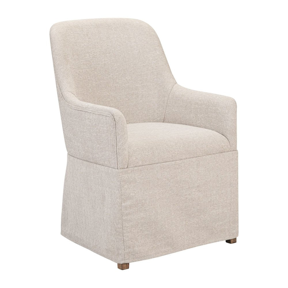 Shaker Lakes Fully Upholstered Arm Chair with Chair Skirt - Harvest Brown