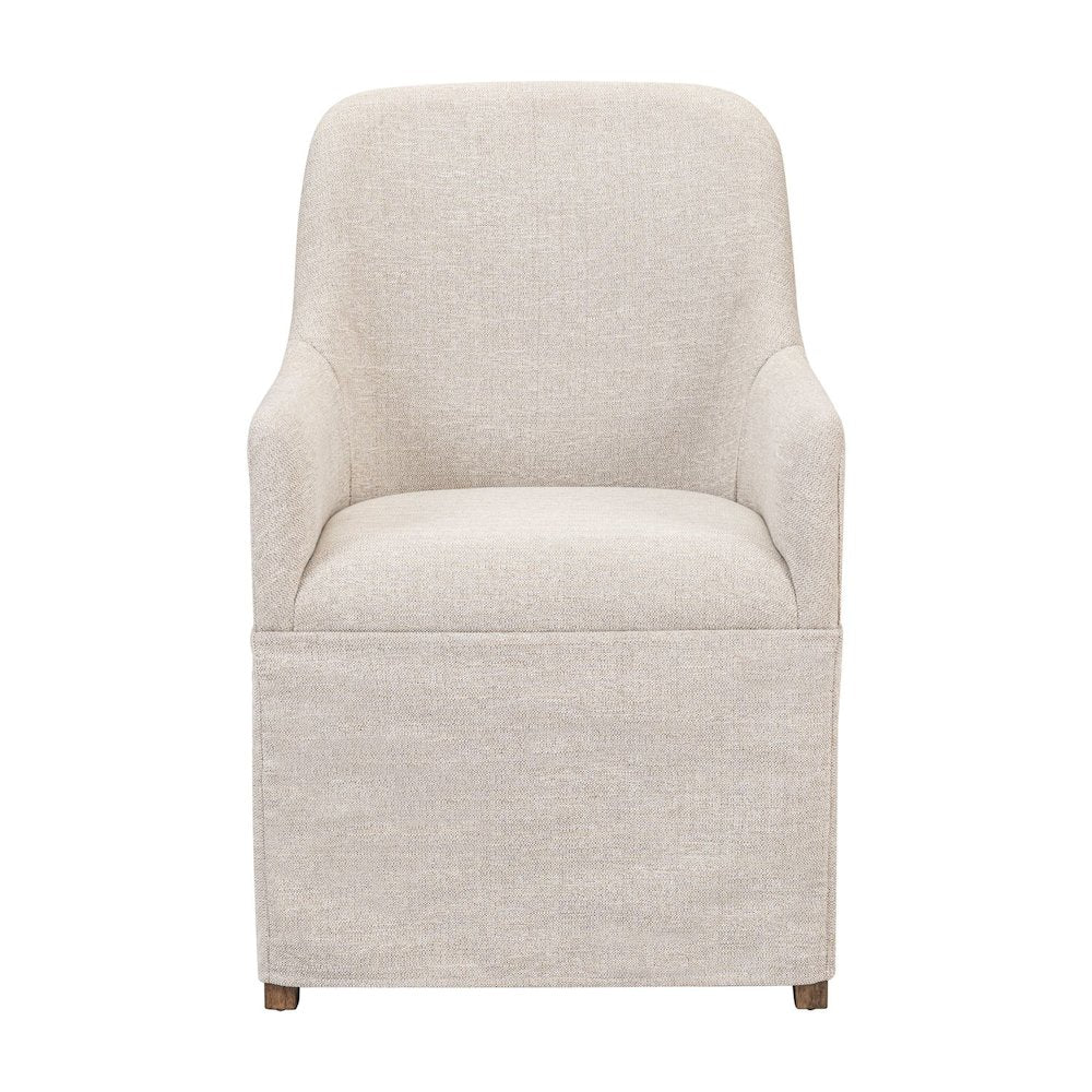 Shaker Lakes Fully Upholstered Arm Chair with Chair Skirt - Harvest Brown