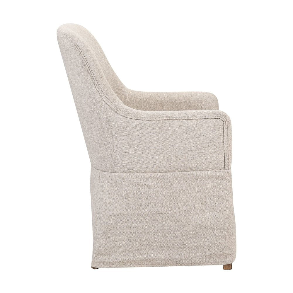 Shaker Lakes Fully Upholstered Arm Chair with Chair Skirt - Harvest Brown