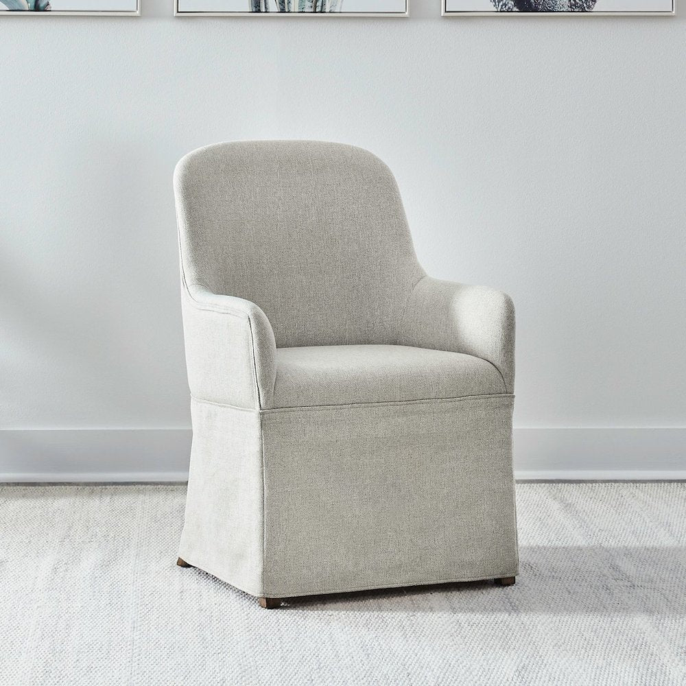 Shaker Lakes Fully Upholstered Arm Chair with Chair Skirt - Harvest Brown