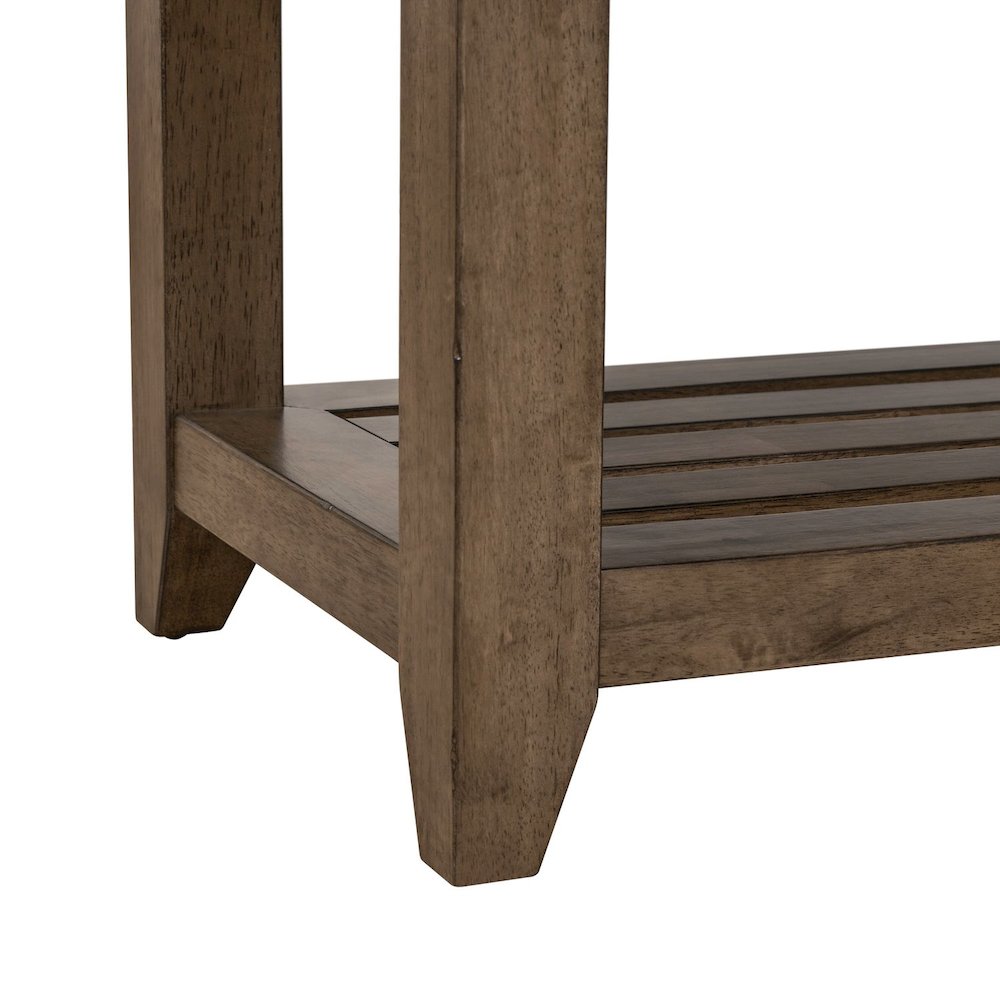 Shaker Lakes Upholstered Dining Bench - Table Height - Harvest Brown