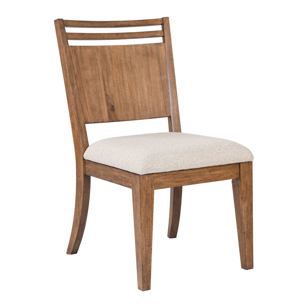 Shaker Lakes Panel Back Side Chair with Upholstered Seat - Harvest Brown