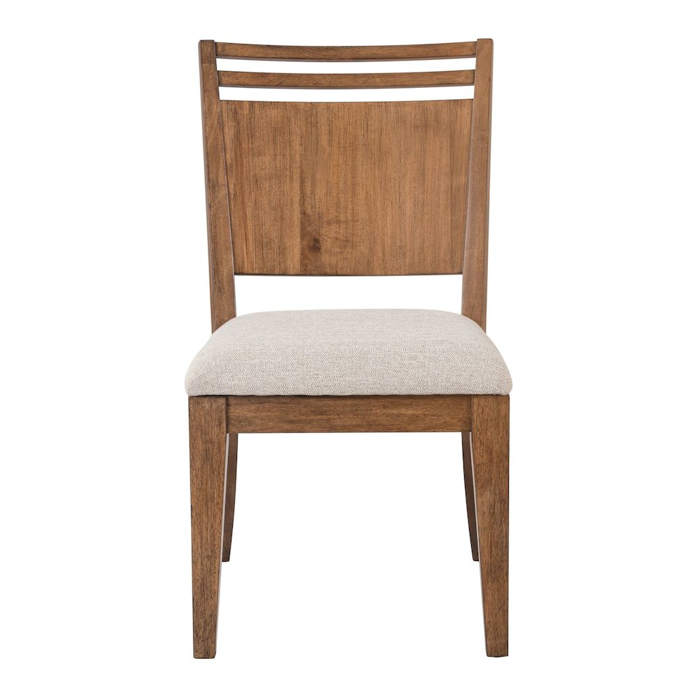 Shaker Lakes Panel Back Side Chair with Upholstered Seat - Harvest Brown