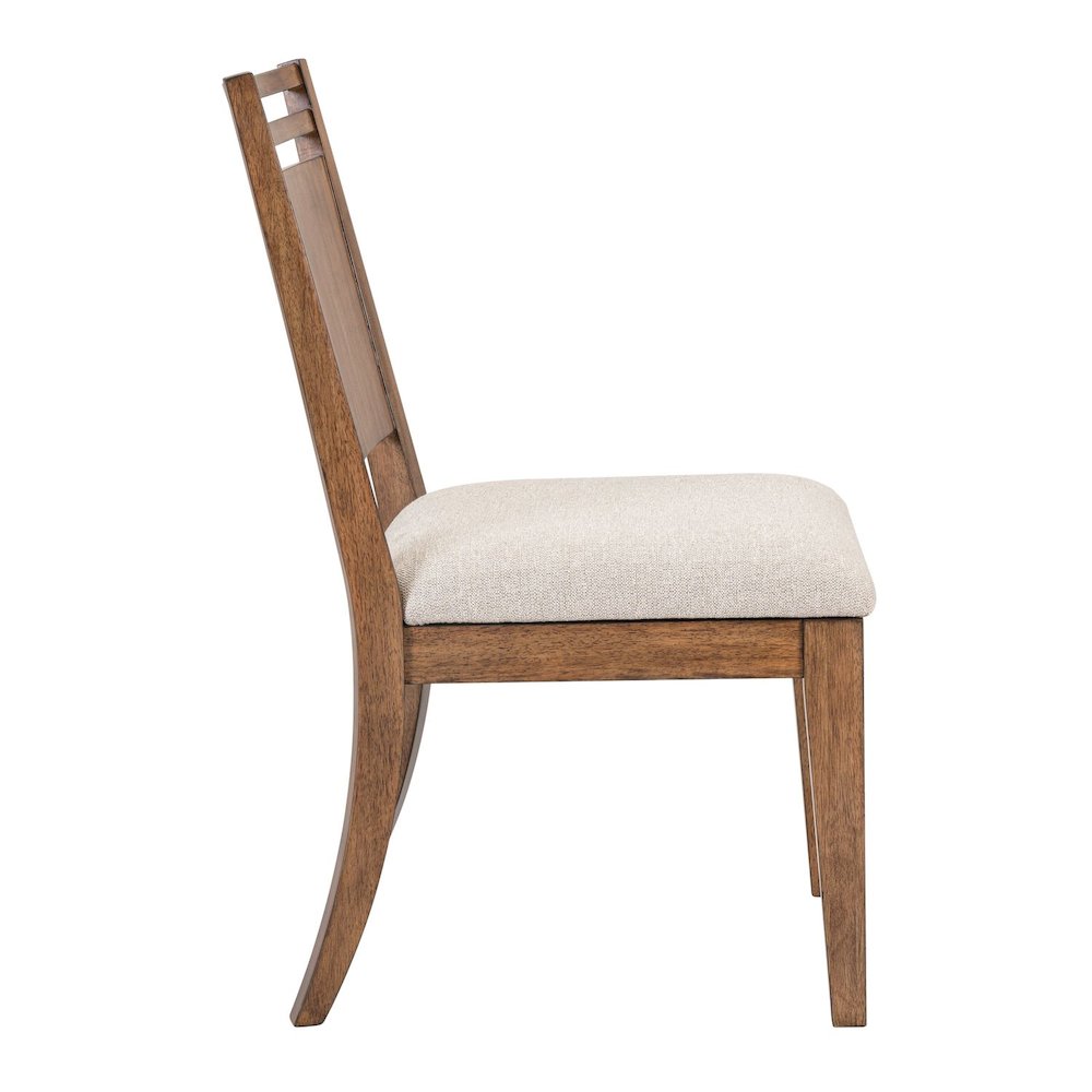 Shaker Lakes Panel Back Side Chair with Upholstered Seat - Harvest Brown