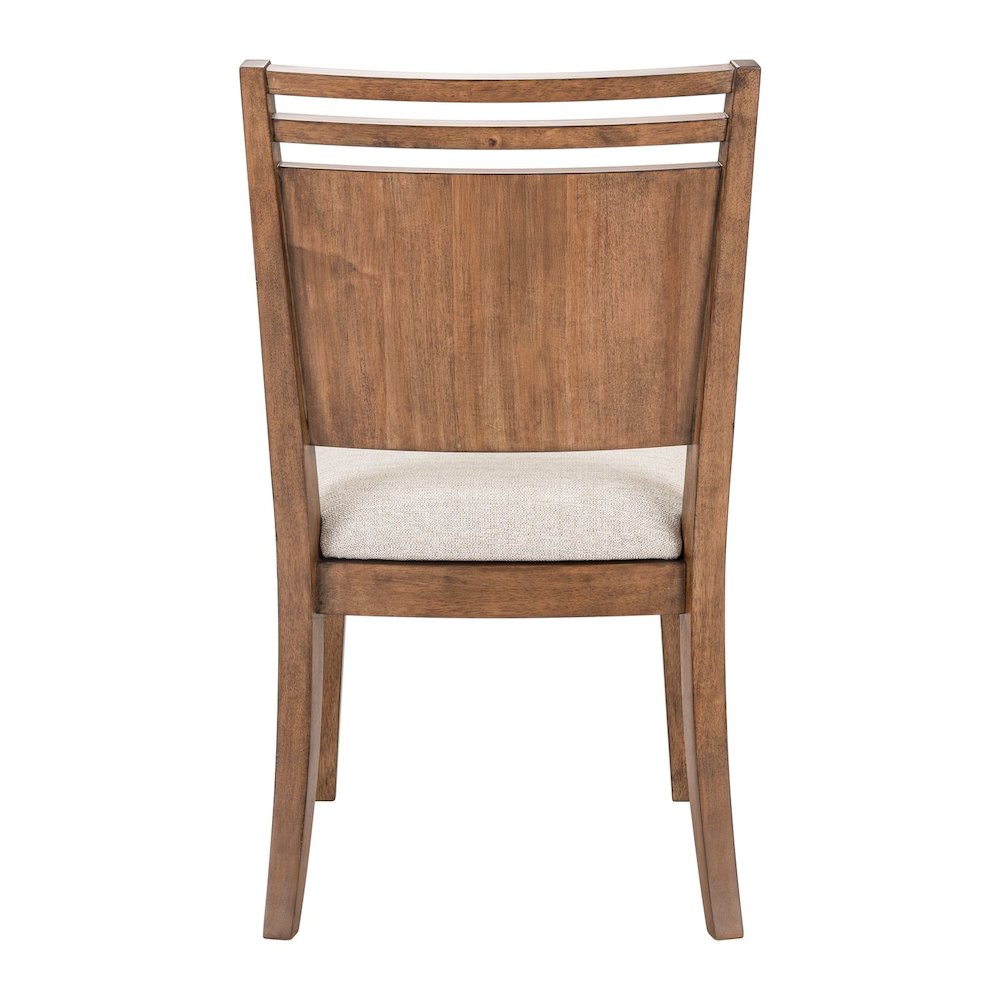 Shaker Lakes Panel Back Side Chair with Upholstered Seat - Harvest Brown